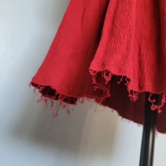 GiGio USA Boho Peasant Balloon Sleeve in Red Size Small - Picture 3 of 12